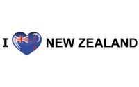 Vakantie sticker I Love New Zealand - thumbnail