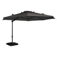 Exotan Roma Zweefparasol Rond 350 Cm - Antraciet - thumbnail