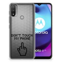 Motorola Moto E20 | E40 Silicone-hoesje Finger Don't Touch My Phone