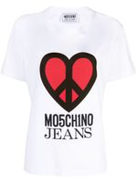 MOSCHINO JEANS t-shirt en coton à logo imprimé - Blanc