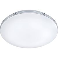 LED Plafondlamp - Badkamerlamp - Trion Apity - Opbouw Rond 18W - Spatwaterdicht IP44 - Warm Wit 3000K - Glans Chroom -