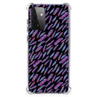 Samsung Galaxy A72 4G/5G Doorzichtige Silicone Hoesje Feathers Color