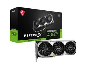 MSI Nvidia GeForce RTX 4060 Ti Videokaart VENTUS 3X OC 16 GB GDDR6-RAM PCIe x16 HDMI, DisplayPort NVIDIA G-Sync , Overclocked