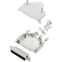 TRU COMPONENTS TCMHDM25DMPK 7709448 connectorset SUB-D 180° aantal polen (nummer): 25 soldeerpunten 1 stuk.