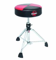 Gibraltar Drumkruk, Drumkruk 9000 Serie Quad Round Top, 9608RQPRB (Diameter: 35cm, Vinyl Zitting, Super Lock, Statief Positie, 'Super Foot' Rubberen Voeten), Zwart/Rood