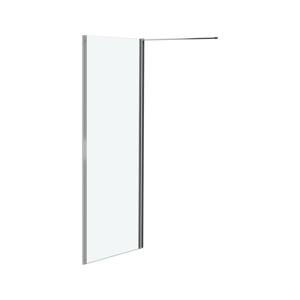 Luca Varess Kuresa zijpaneel 90 cm helder glas glanzend chroom profiel