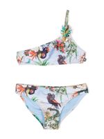 Molo bikini à imprimé tropical - Bleu