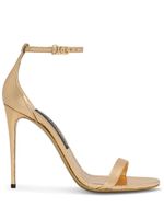 Dolce & Gabbana sandales Kira 105 mm en cuir - Or