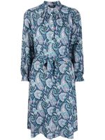 A.P.C. robe courte à motif cachemire - Bleu - thumbnail