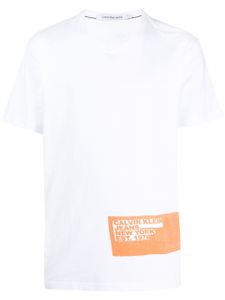 Calvin Klein t-shirt à logo imprimé - Blanc