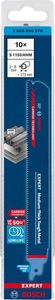 Bosch Accessoires Expert 'Medium-Thick Tough Metal' S 1155 HHM reciprozaagblad 10-delig - 1 stuk(s) - 2608900376