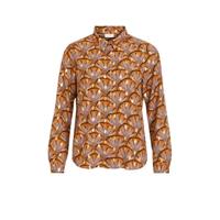 VILA blouse VIZINO met all over print oranje