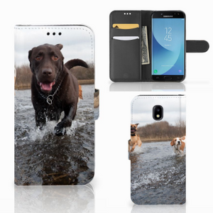 Samsung Galaxy J5 2017 Telefoonhoesje met Pasjes Honden Labrador