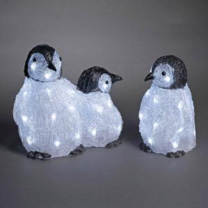 Konstsmide 6270-203 Acryl figuur Energielabel: F (A - G) Pinguin Set van 3 stuks Koudwit LED Wit