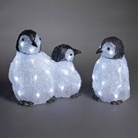 Konstsmide 6270-203 Acryl figuur Energielabel: F (A - G) Pinguin Set van 3 stuks Koudwit LED Wit - thumbnail