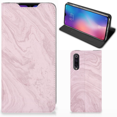 Xiaomi Mi 9 Standcase Marble Pink - Origineel Cadeau Vriendin Xiaomi Mi 9 Standcase Marble Pink - Origineel Cadeau Vriendin