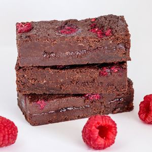 Brownie Vegan Framboos - 12 Brownies - Brievenbus Pakket