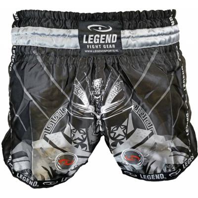 Legend Sports Kickboksshort Spartan Unisex Satijn Grijs Maat Xl