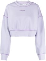 izzue sweat crop à imprimé papillon - Violet