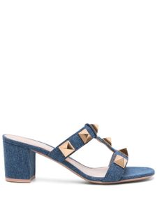 Valentino Garavani mules à ornements Roman Stud - Bleu