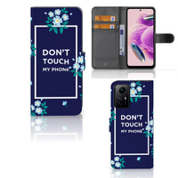 Xiaomi Redmi Note 12S Portemonnee Hoesje Flowers Blue DTMP - thumbnail