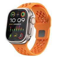 By Qubix - Ultimate Sport Edition bandje - Oranje - Compatible met Apple Watch 44mm / 45mm / 46mm / 49mm - Compatible Apple watch bandjes