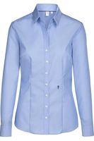 Seidensticker Slim Fit Dames Overhemd blauw, Effen