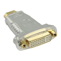 HDMI male naar DVI female adapter gold plated - thumbnail