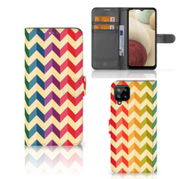 Samsung Galaxy A12 Telefoon Hoesje Zigzag Multi Color