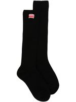 Kenzo chaussettes 3/4 à patch logo - Noir