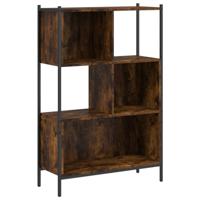 vidaXL Boekenkast 72x28x109 cm bewerkt hout gerookt eikenkleurig, boeken plank, boekenkast industrieel, lage boekenkast, schappenkast