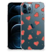 iPhone 12 | 12 Pro Doorzichtige Silicone Hoesje Hearts - thumbnail