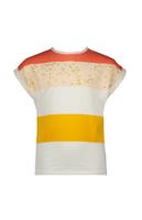 NoNo Meisjes t-shirt colourblock - Kuy - Antraciet