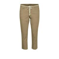 Cream slim fit broek Vava zand