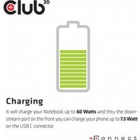 CLUB3D CSV-1562 notebook dock & poortreplicator Zwart