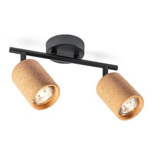 Home sweet home cork LED opbouwspot 2L kurk/zwart