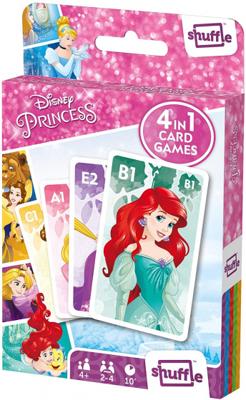 Shuffle kaartspel 4 in 1 Disney Princess karton 32 delig Shuffle kaartspel 4 in 1 Disney Princess karton 32 delig