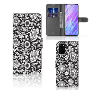 Samsung Galaxy S20 Plus Hoesje Black Flowers