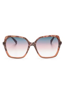 MISSONI EYEWEAR lunettes de soleil à monture papillon - Marron