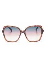 MISSONI EYEWEAR lunettes de soleil à monture papillon - Marron