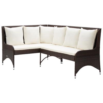 vidaXL Tuinhoekbanken 2 st poly rattan bruin vidaXL Tuinhoekbanken 2 st poly rattan bruin