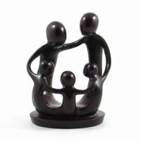 Beeldje Polystone Familie van 5 Personen (19 cm)