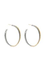 David Yurman boucles d'oreilles Crossover en or 18ct et argent sterling