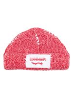 Charles Jeffrey Loverboy bonnet en maille épaisse à patch logo - Rouge