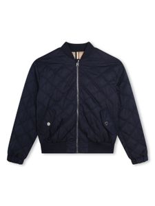 BOSS Kidswear veste bomber à design matelassé - Bleu