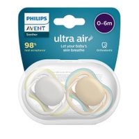 Philips Avent Fopspeen Air Groen Grijs +0m - thumbnail