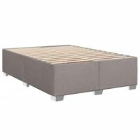 vidaXL Bedframe stof taupe 140x200 cm, bed, bed ombouw, twijfelaar bed, bedbodem, slaapkamermeubel, 2 persoonsbed, tweepersoonsbed, 2 persoons bed