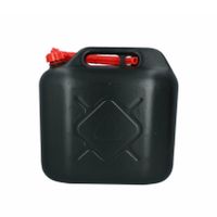 Jerrycan zwart met rode flexibele schenktuit 20 liter