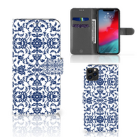 Apple iPhone 11 Pro Max Hoesje Flower Blue