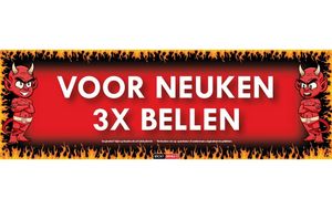 Voor neuken 3x bellen Sticky Devil sticker